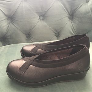 Fly London Black Wedges size 38 (US 8) like new!